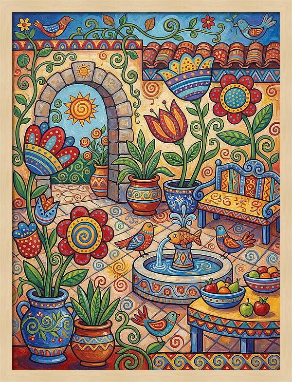 Colorful Patio Landscape