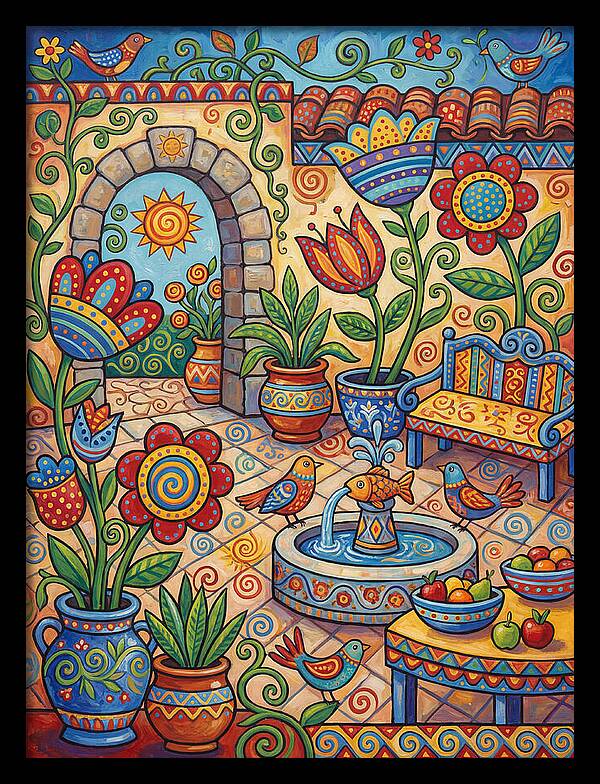 Colorful Patio Landscape