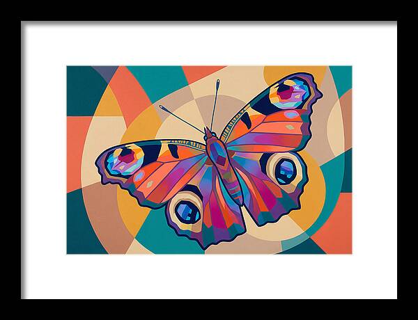 Colorful Peacock Butterfly Display