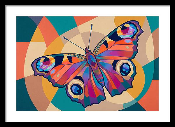 Colorful Peacock Butterfly Display