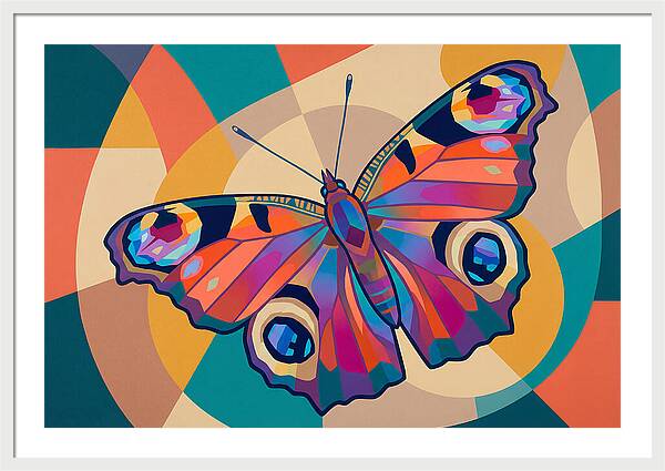 Colorful Peacock Butterfly Display