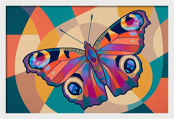 Colorful Peacock Butterfly Display