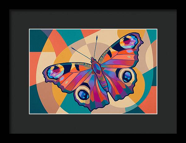 Colorful Peacock Butterfly Display