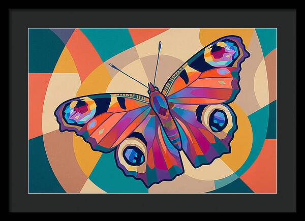 Colorful Peacock Butterfly Display