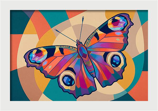Colorful Peacock Butterfly Display