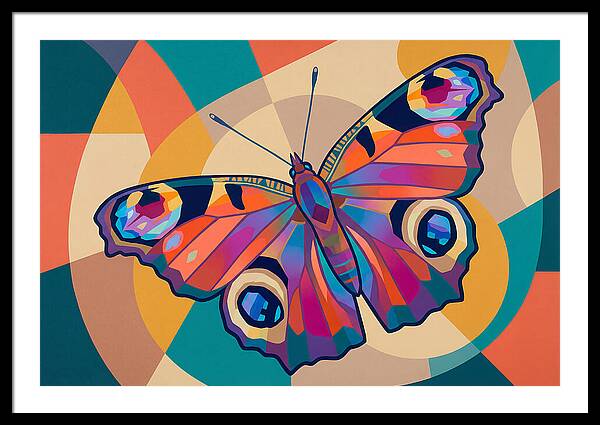 Colorful Peacock Butterfly Display