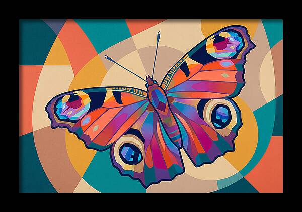 Colorful Peacock Butterfly Display