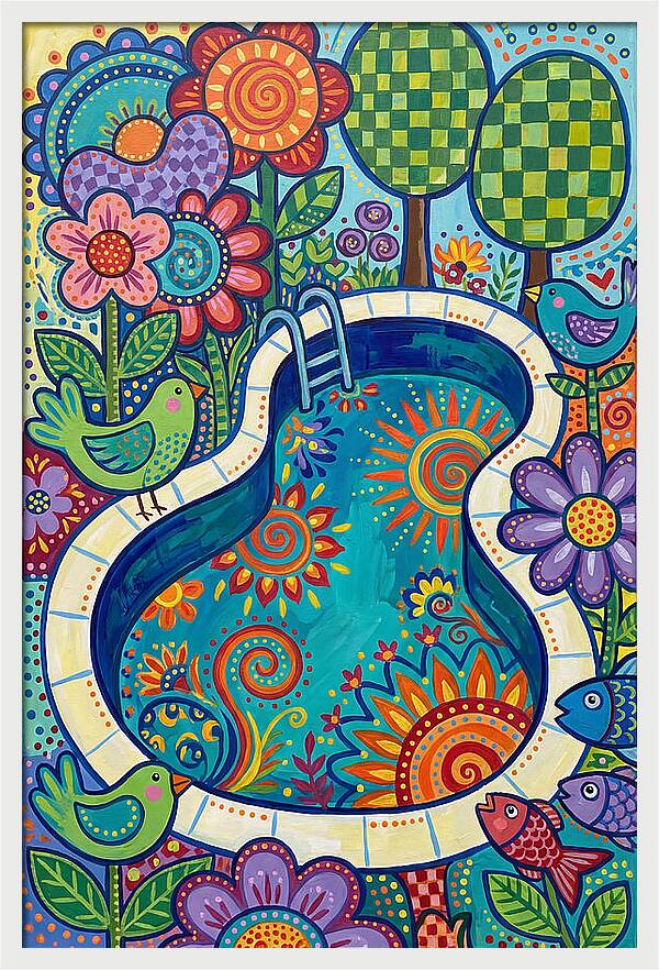 Colorful Poolside Paradise