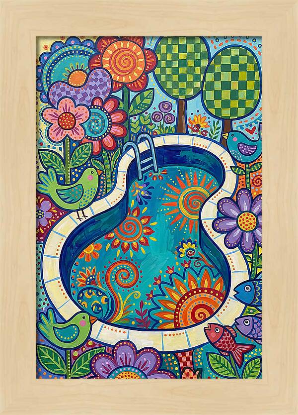 Colorful Poolside Paradise