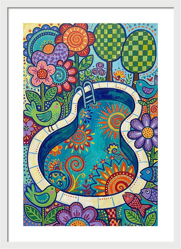 Colorful Poolside Paradise