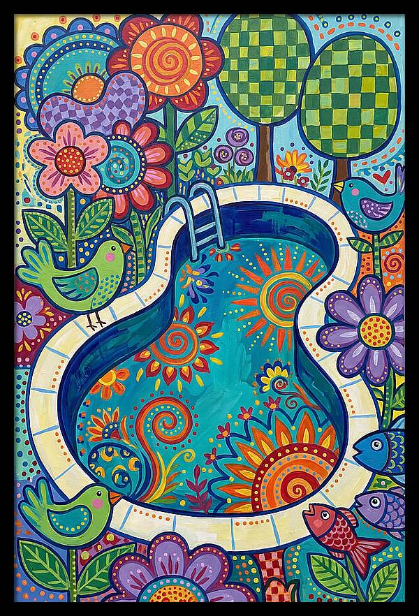 Colorful Poolside Paradise