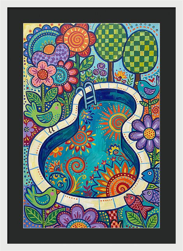 Colorful Poolside Paradise