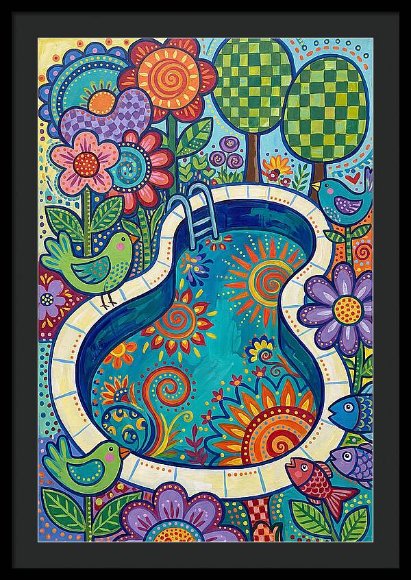 Colorful Poolside Paradise
