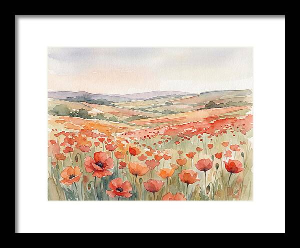 Colorful Poppy Field