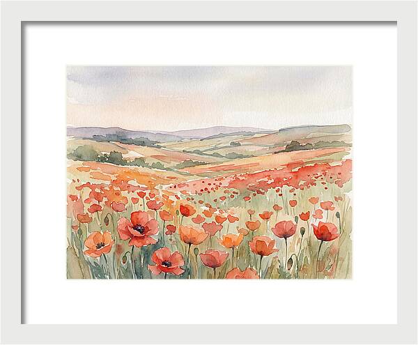 Colorful Poppy Field