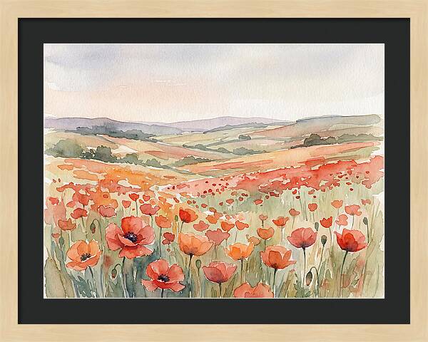 Colorful Poppy Field