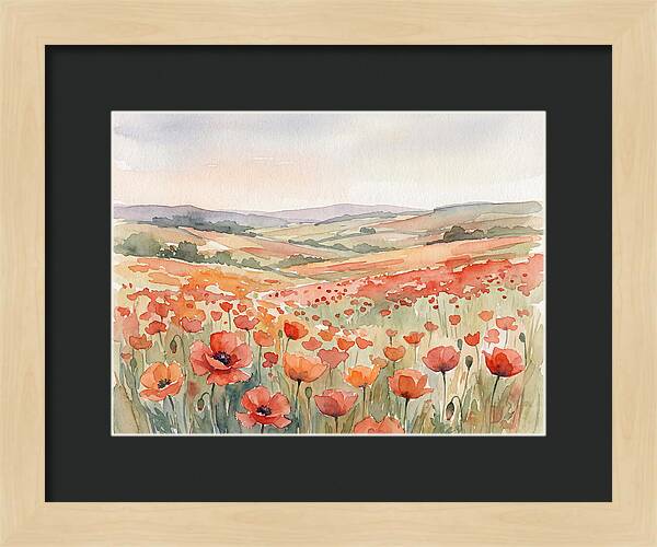 Colorful Poppy Field