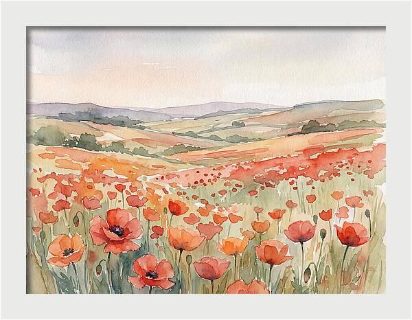 Colorful Poppy Field