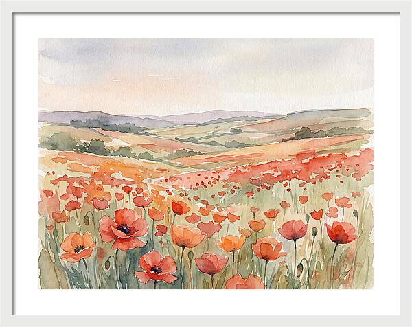 Colorful Poppy Field