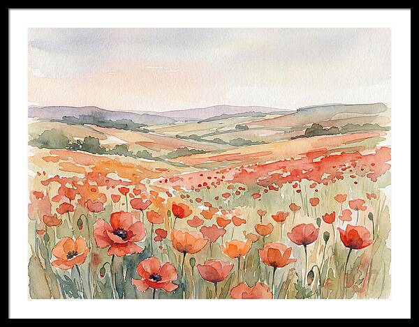 Colorful Poppy Field