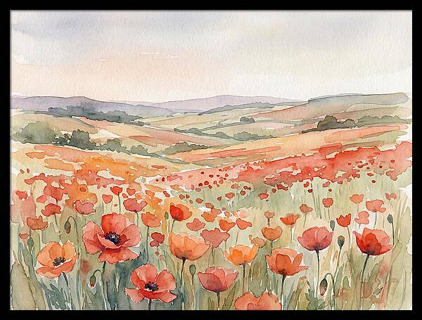 Colorful Poppy Field