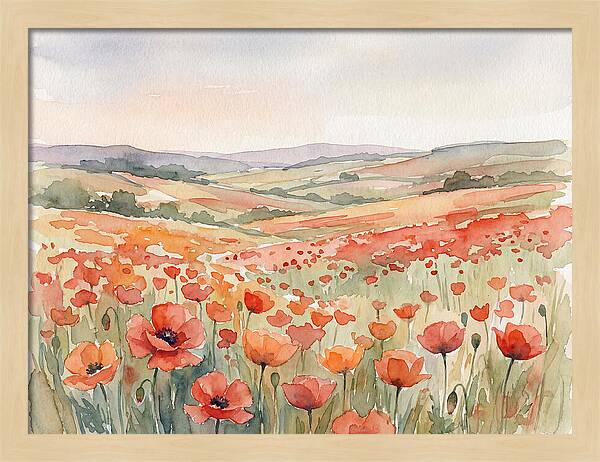 Colorful Poppy Field