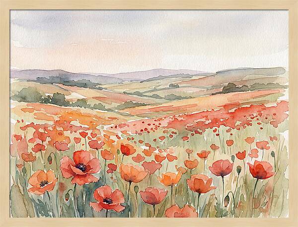 Colorful Poppy Field