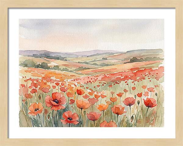 Colorful Poppy Field
