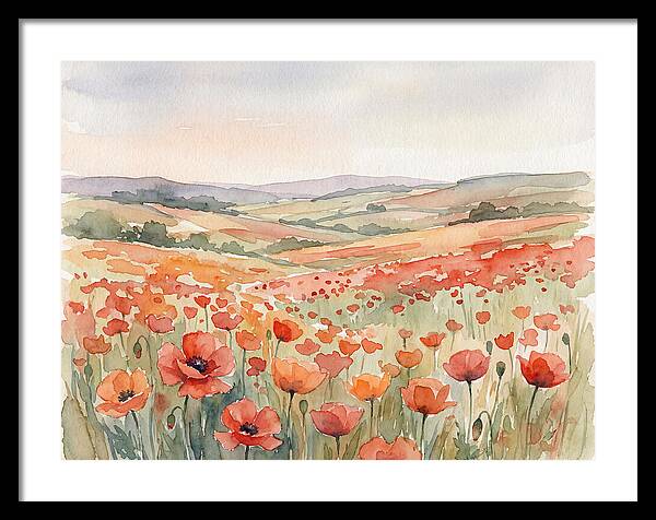 Colorful Poppy Field