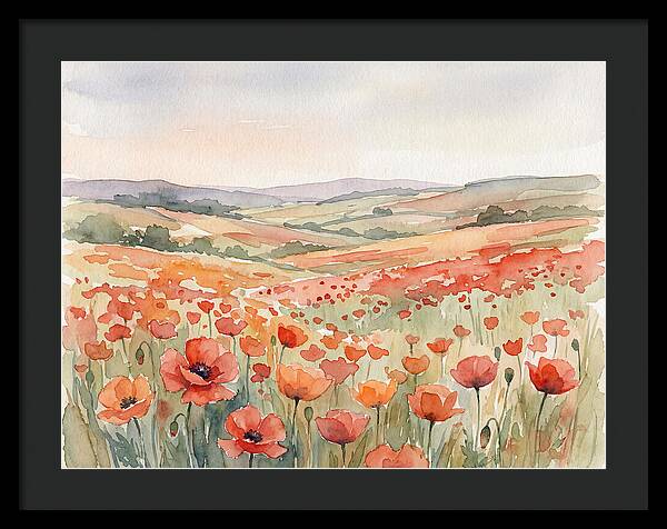 Colorful Poppy Field