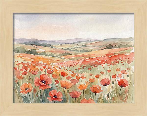 Colorful Poppy Field