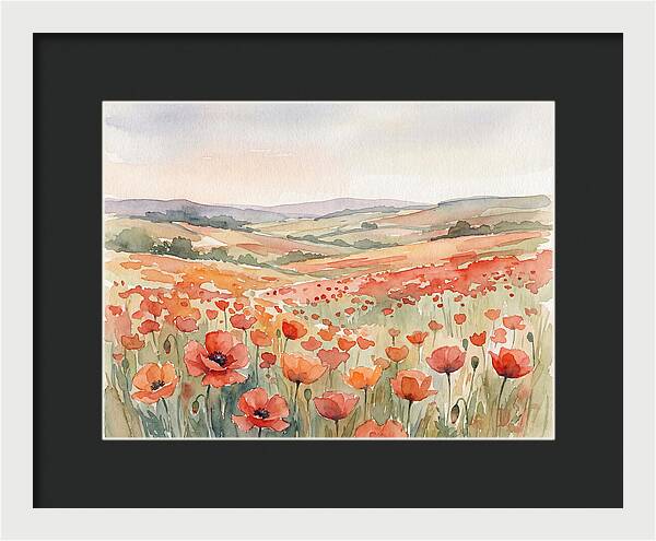 Colorful Poppy Field