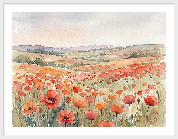 Colorful Poppy Field