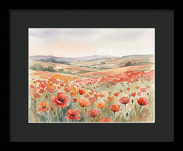 Colorful Poppy Field