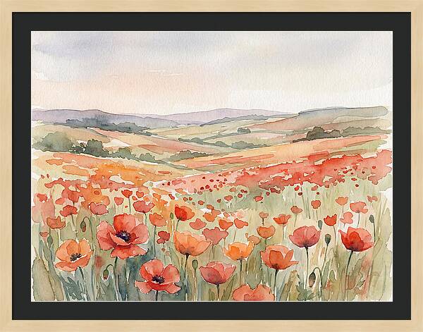 Colorful Poppy Field