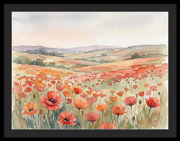 Colorful Poppy Field