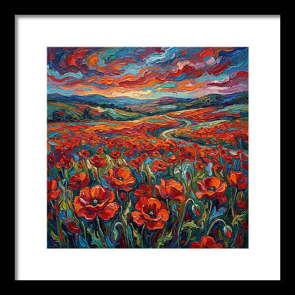 Colorful Poppy Fields