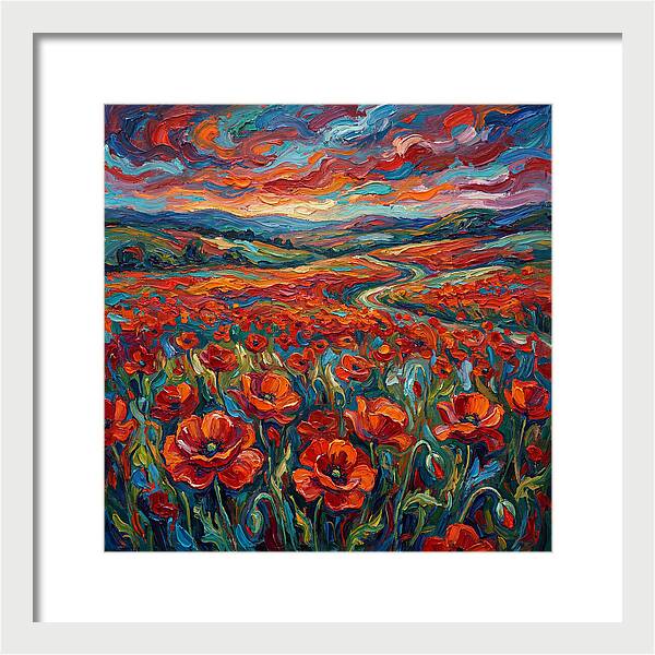 Colorful Poppy Fields
