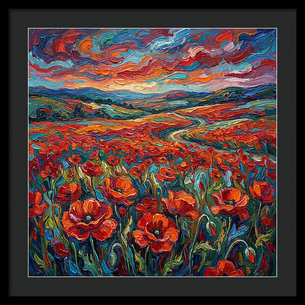 Colorful Poppy Fields