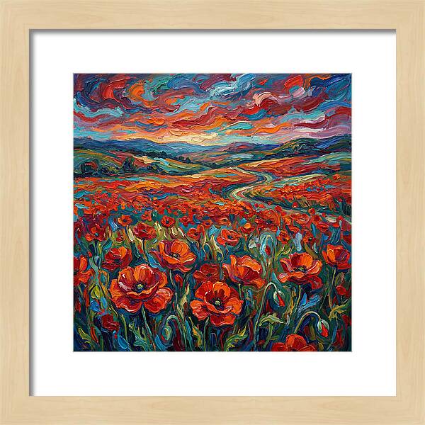 Colorful Poppy Fields