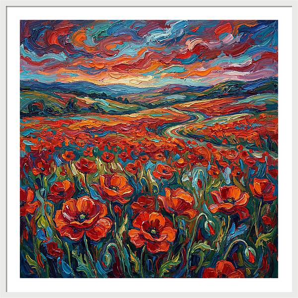 Colorful Poppy Fields