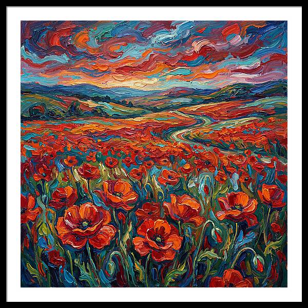 Colorful Poppy Fields