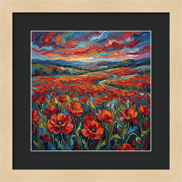 Colorful Poppy Fields