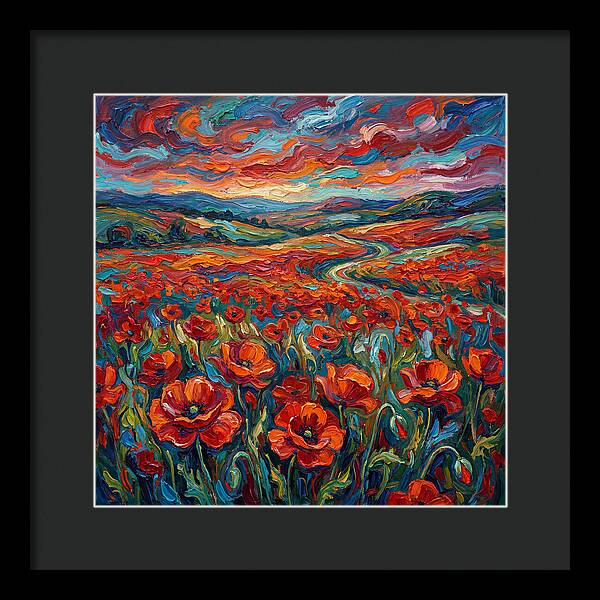 Colorful Poppy Fields