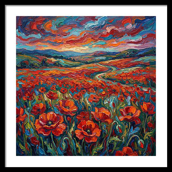Colorful Poppy Fields