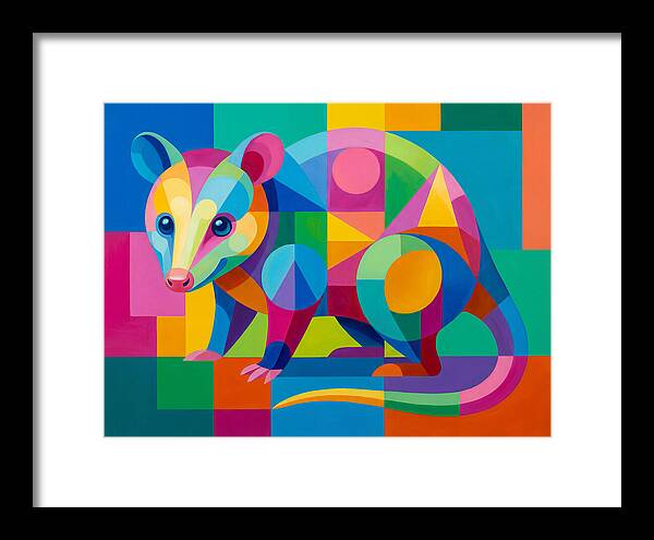 Colorful Possum Portrait