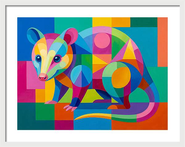 Colorful Possum Portrait
