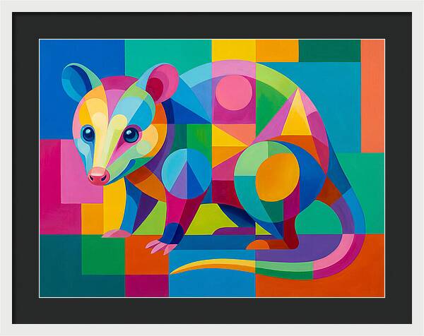 Colorful Possum Portrait