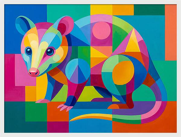 Colorful Possum Portrait