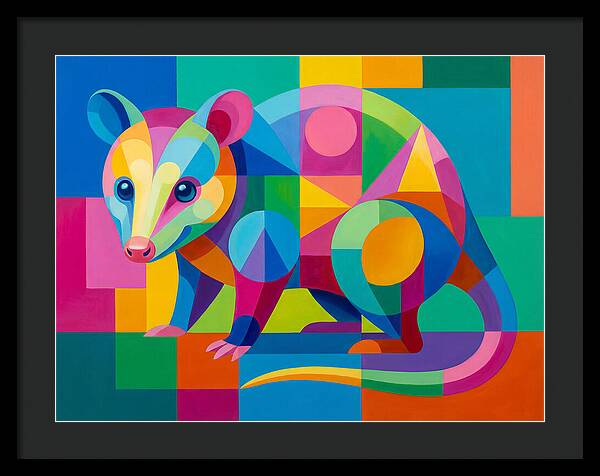 Colorful Possum Portrait